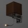 Bra 2236/1br E27 40W brown chrome 17x21x45 cm