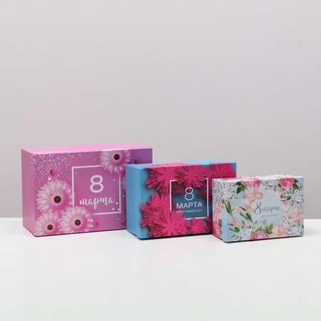 A set of boxes 3 in 1 "beautiful lady", 28.5 x 18.5 x 12 - 19 x 13 x 8 cm