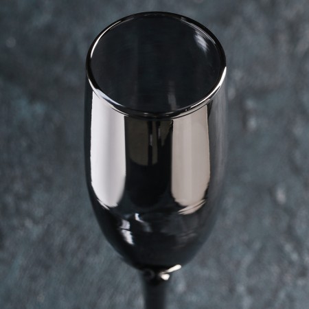 Glass glass for champagne "Chanti", 170 ml, color gray color-2