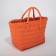 Bag Women's Tout without fasteners, Orange color