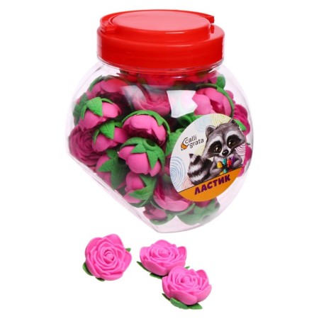 Figure eraser "rose", in a blister-4