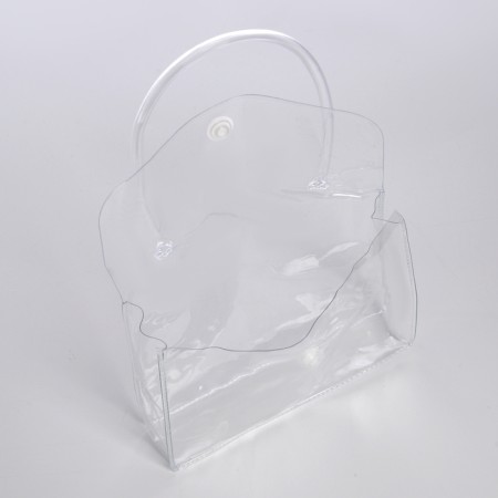 Cosmetic bag on the button, the color is transparent-2