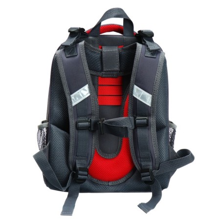 School backpack 38 x 30 x 16 cm, ergonomic back, Stavia "Hard", gray-4