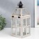 Climbing tree "Lantern - Veranda" White aged set 2 pcs 35x15x15, 53x20x20 cm