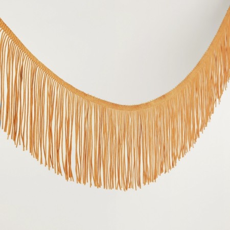 Decorative braid "Furrm", 10 cm, 5 ± 0.5 m, golden-beige color