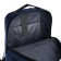 Men's backpack on a zipper, 2 outer pockets, with USB, blue color