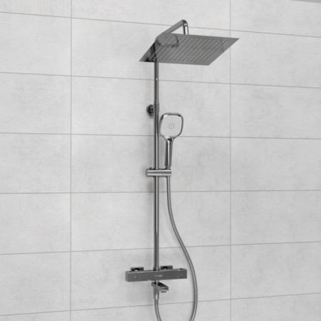 Show system Wasserkraft a199.118.065.087.ch Thermo, tropical shower, thermostat, chrome-1