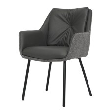 Allar chair, 580 × 520 × 850 mm, eco -leather, matting, color gray color