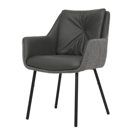 Allar chair, 580 × 520 × 850 mm, eco -leather, matting, color gray color