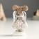 Polystone souvenir "Baby-angel with tails, with heart/star" silver mix 4x5x9 cm