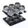 Mini-bar set of 6 glasses 280ml "Jungle" silver