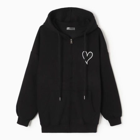 Feminine hoodies, black color, one size (42-46)