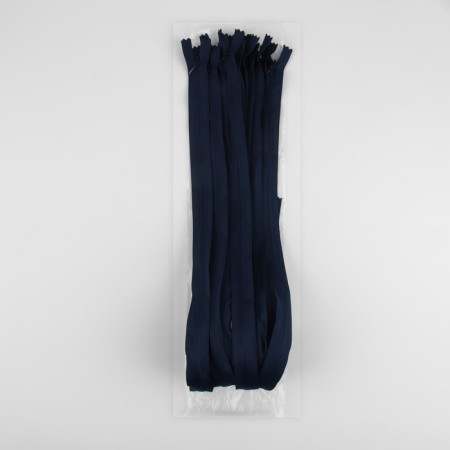 Lightning secret, No. 3, non-income, automatic lock, cotton, 60 cm, dark blue color-2