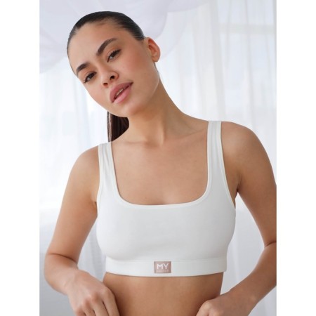 Top female on wide straps Mirey, size 46, milk color-1