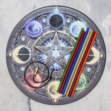 Set for fortune telling "Diagnostic board+pendulum+candles"-1