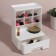 Organizer for storage, 6 sections, 1 box, 24 × 14 × 18 cm, white color