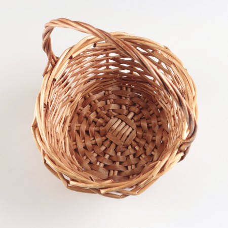 Wicker basket, 22x18xh10/11xhh25 bd14, honey, willow-2