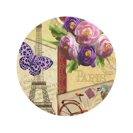 Pareo and beach rug "Interesting postcard", d = 150 cm-1