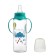 A bottle for feeding "delicate cloudy", a classic throat, with handles, 250 ml., 0 months., Biryuzovoy color