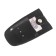 Key on the button, length 11.5 cm, black color