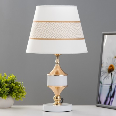 Loll table lamp E27 40W white-gold 25x25x41 cm Risalux