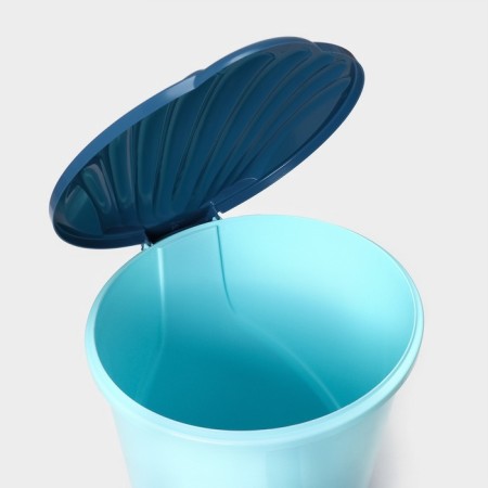Garbage bucket, 10 l, with pedal, blue color-3