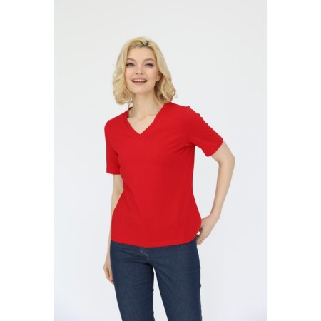 T-shirt with a V-neck, size 50