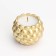 Candle "Shar" in the candlestick with convex spherical faces of gypsum, 8x7 cm, gold