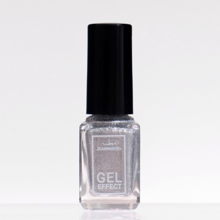 Nail varnish with Jeanmishel gel effect, tone 171, sparkling silver, 6 ml