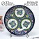 Largan Rishtan ceramics "Patterns", 33 cm, deep, blue