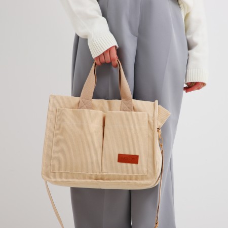 Youth bag with lightning, beige color-8