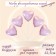 Foil ball 9 “Mini-heart”, dusty rose with a valve, a set of 5 pcs.