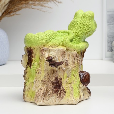 Figure "Snake on the stump" Green apple, 22x20cm-3