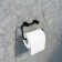 IDDIS petite toilet paper holder, without a lid, black matte