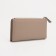 Women's wallet on the button, beige color