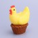 Decorative candle "Chicken in a basket"