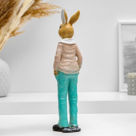 Figure "Hare Stylish with a scarf" 26x7cm-2