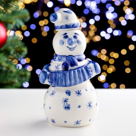 Snar "Snowman Balagur", 20 cm, 0.5 l, gzhel