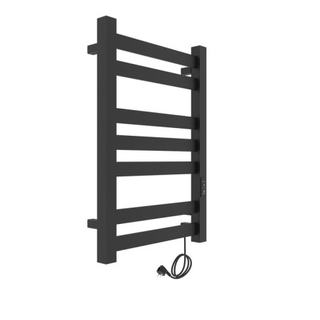 Two electric heated towel rail Laris Hephaestus ChKCh, 500x800 mm, 7 crossbars, right, black-10