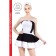 The lower part of the maid costume, Pecado BDSM, skirt, black and white, 44-46