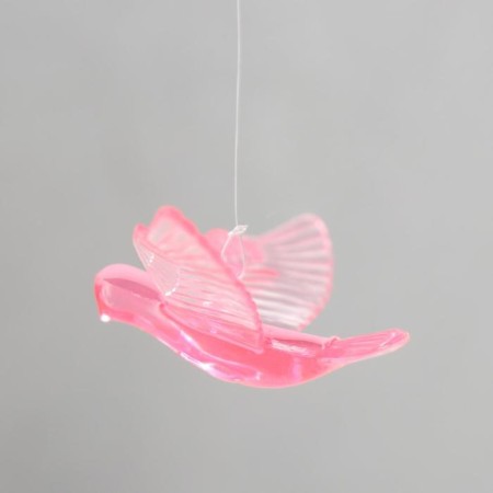 Wind music plastic "birds" 4 tubes + 11 figures 67 cm mix-3