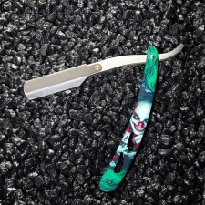 Dangerous razor Shavett (without blades) made of stainless steel, with a print