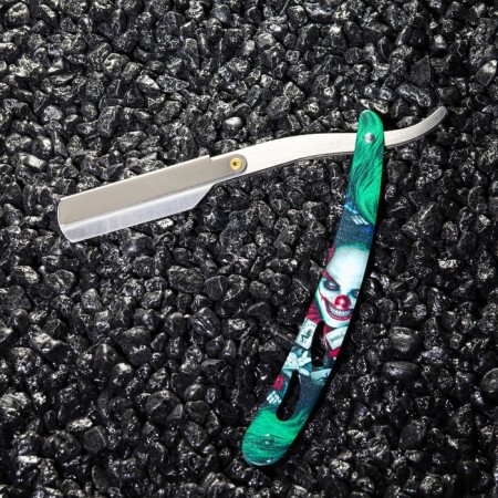 Dangerous razor Shavett (without blades) made of stainless steel, with a print