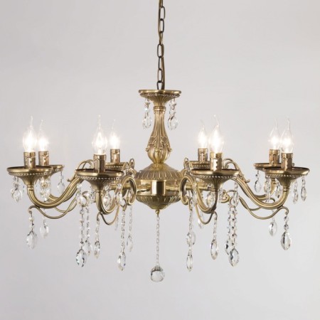 Suspended chandelier Citilux "Carmen" CL404183, 80x80x60 cm, 8x60W, E14, brown color-19