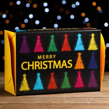 Folding box, bilateral "Merry Christmas", 25 x 17 x 10 cm-1