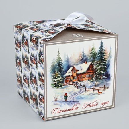 Box a gift New Year's folding “Winter Tale”, 18 x 18 x 18 cm, New Year-1