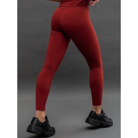 Sports women's leggings, size, burgundy color-1