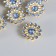 Decor for creativity plastic "Blue-sun flower" set of 20 pcs 1.4x1.4 cm