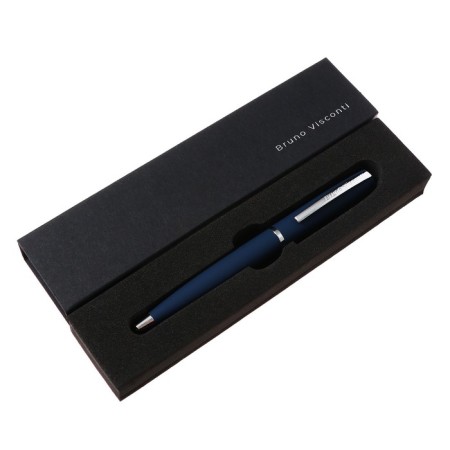 Switching handle, 1.0 mm, BrunovisConti sienna, blue rod, metal case Soft Touch Blue, in case