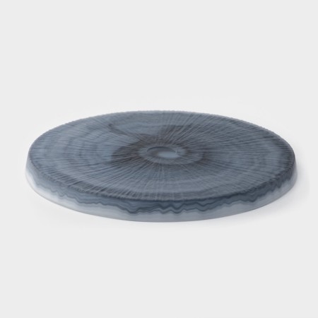 Dining plate Magistro "Virpool", d = 32 cm, glass, blue-3